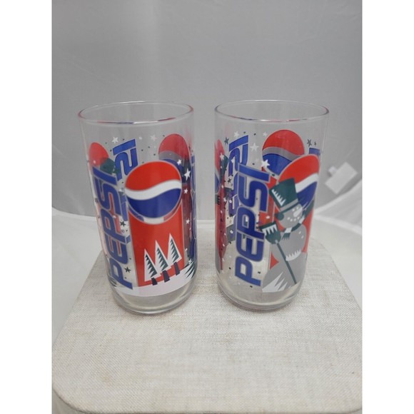Pepsi Cola Snowman Christmas Winter drinking glasses tumbler 14 oz - Picture 6 of 6